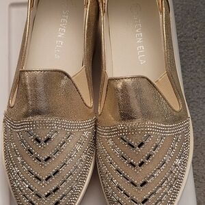Gold Women's Slip-On Shoes